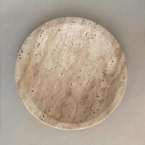 Isla Travertine Round Dish - Lilly Sheridan