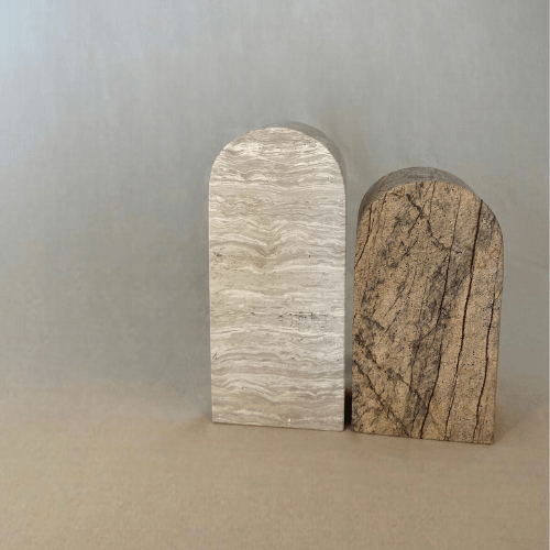 Duova Arched Marble Sculpture (Pair) - Lilly Sheridan