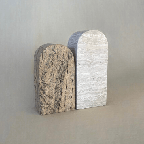 Duova Arched Marble Sculpture (Pair) - Lilly Sheridan