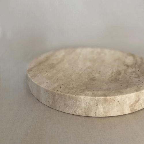 Isla Travertine Round Dish - Lilly Sheridan