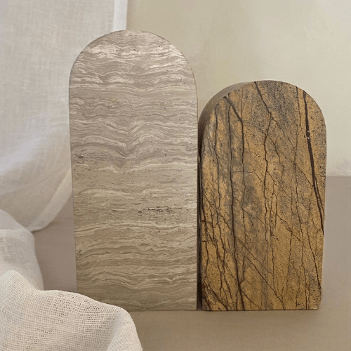 Duova Arched Marble Sculpture (Pair) - Lilly Sheridan